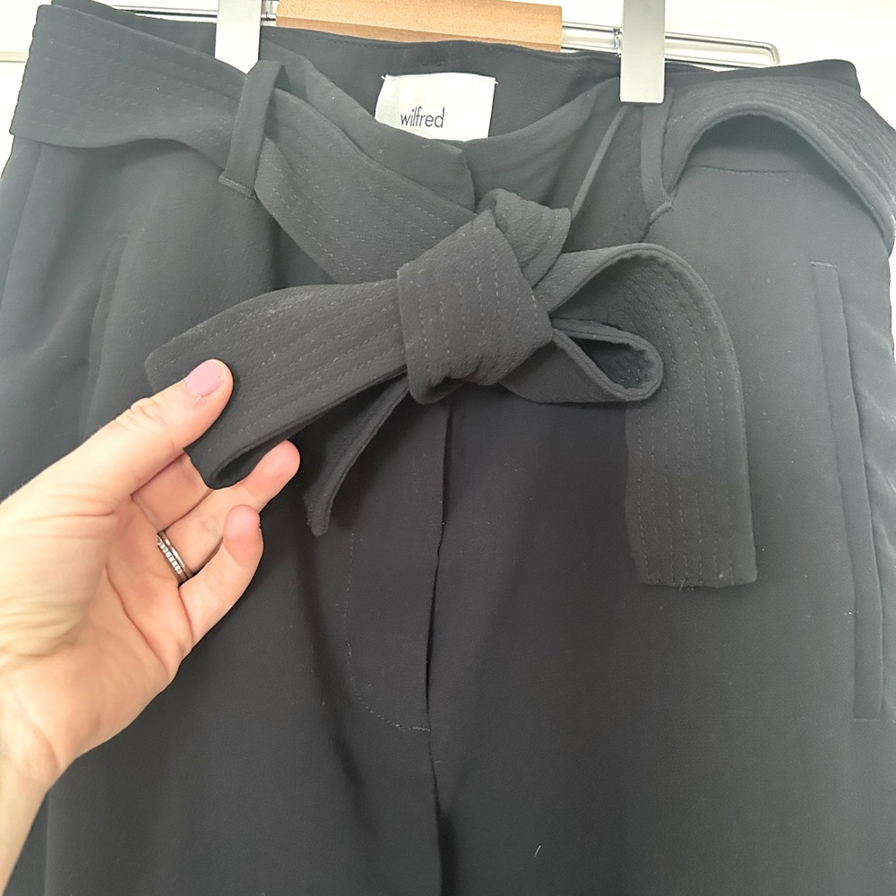 Wilfred Black Tie-Front pants (size 10)